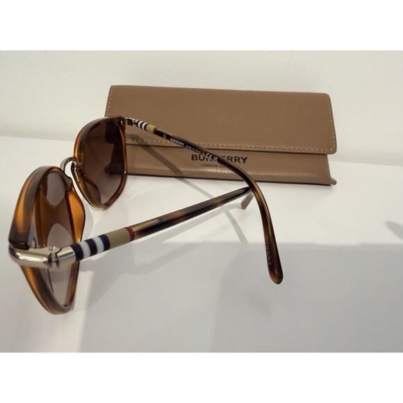 Burberry Light Havana Square Sunglasses - Picture 4 of 12